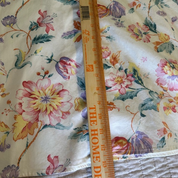 Vintage 80- 90's Y2K perceptions 14 Floral Midi Button up Dress cottage core - Picture 7 of 15